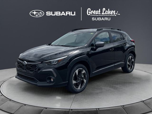 2026 Subaru CROSSTREK Limited in Crystal Black Silica — front three-quarter view