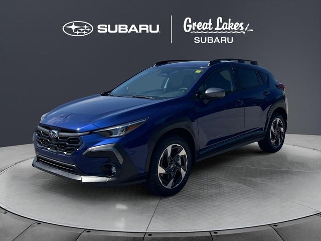 2026 Subaru CROSSTREK Limited in Sapphire Blue Pearl — front three-quarter view
