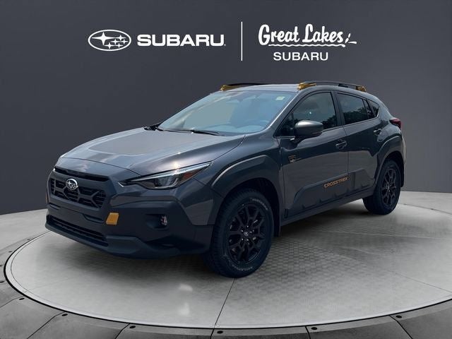 2026 Subaru CROSSTREK Wilderness in Magnetite Gray Pearl — front three-quarter view