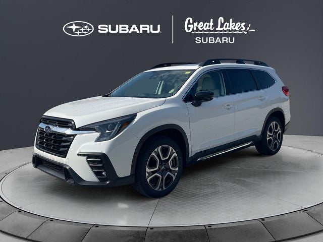 2026 Subaru ASCENT Limited 7-Passenger in Crystal White Pearl — front three-quarter view