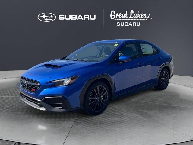 2026 Subaru WRX Base in Wr Blue Pearl — front three-quarter view