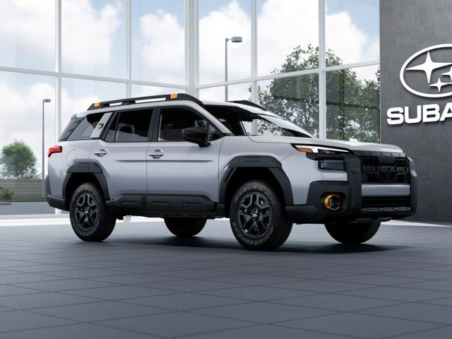 2026 Subaru OUTBACK Wilderness in Ice Silver Metallic — front three-quarter view