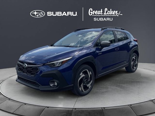 2026 Subaru CROSSTREK Limited Hybrid in Sapphire Blue Pearl — front three-quarter view