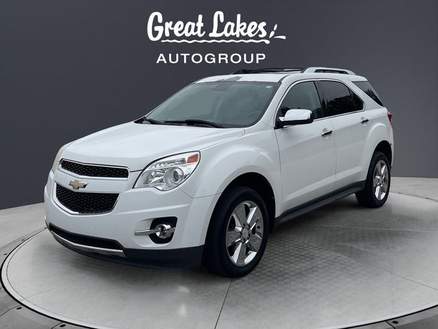 2012 Chevrolet Equinox LTZ in Summit White — front three-quarter view