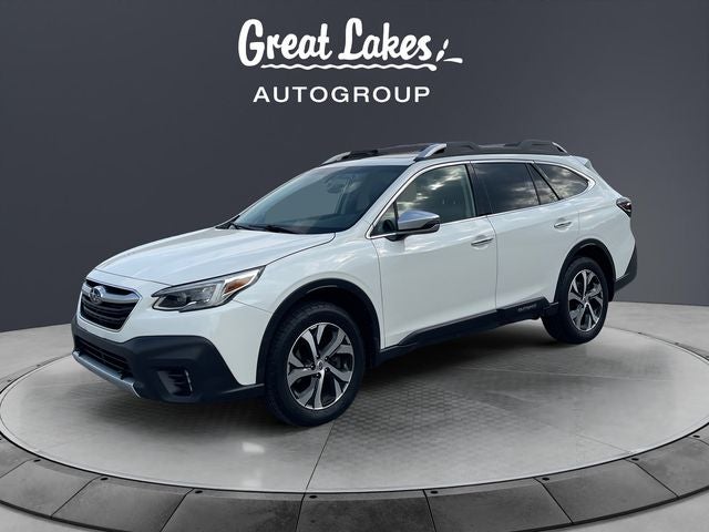 2022 Subaru Outback Touring XT in Crystal White Pearl — front three-quarter view