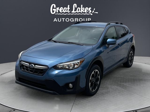 2023 Subaru Crosstrek Premium in Horizon Blue Pearl — front three-quarter view