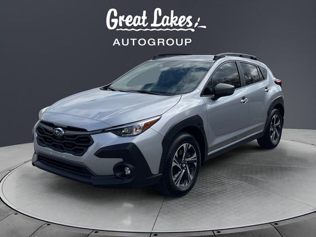 2024 Subaru Crosstrek Premium in Ice Silver Metallic — front three-quarter view