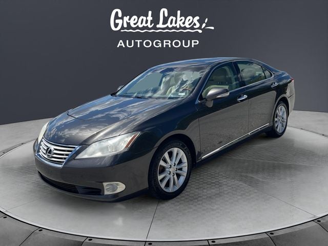 2011 Lexus ES 350 in Smoky Granite Mica — front three-quarter view