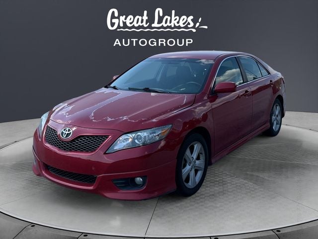 2011 Toyota CAMRY SE in Barcelona Red Metallic — front three-quarter view