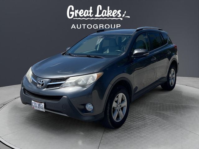 2013 Toyota RAV4 XLE in Magnetic Gray Metallic — front three-quarter view