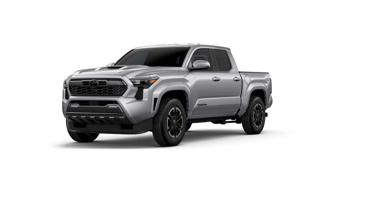 2026 Toyota Tacoma TRD Sport in Celestial Silver Metallic — front three-quarter view