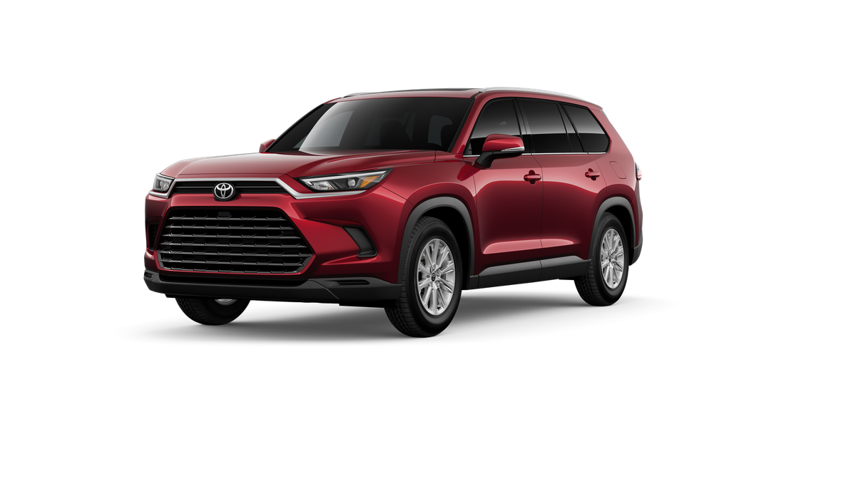 2026 Toyota Grand Highlander XLE in Storm Cloud — front three-quarter view