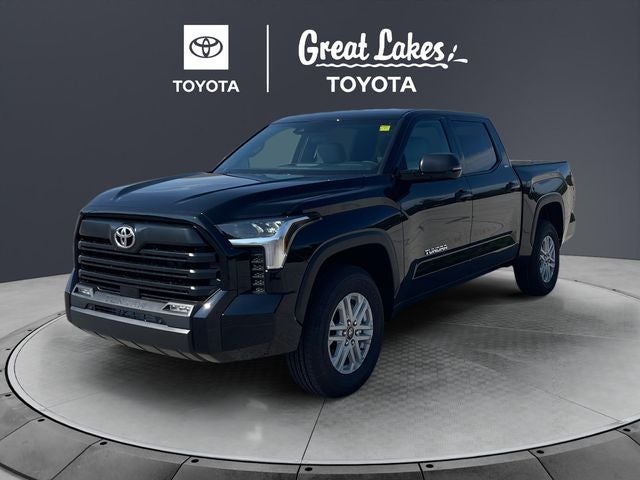 2026 Toyota Tundra SR5 in Midnight Black Metallic — front three-quarter view