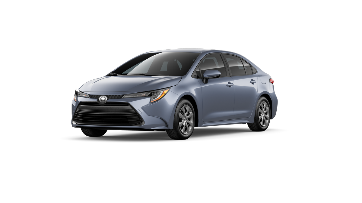 2026 Toyota Corolla LE in Celestite — front three-quarter view